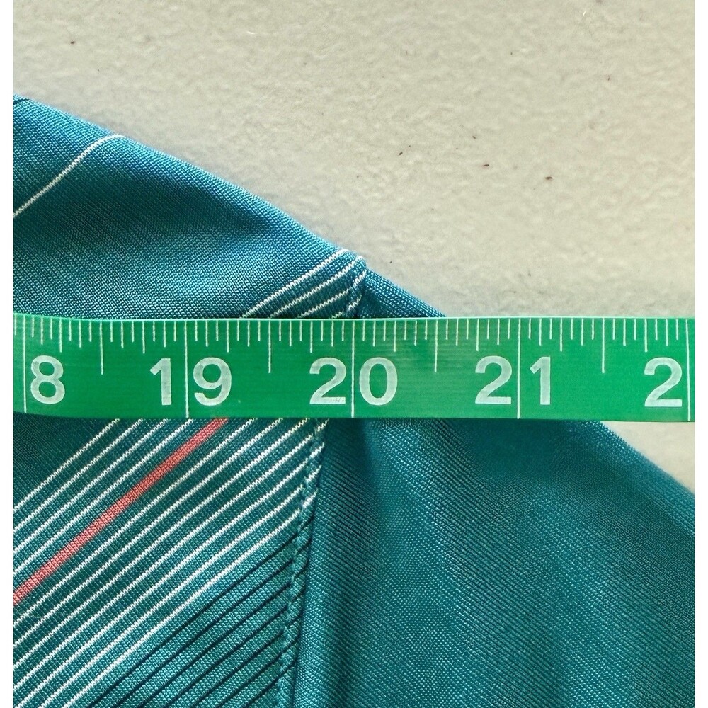 Greg Norman Play Dry Striped Men’s Size XL Teal Golf Performance Polo Shirt - Picture 8 of 8